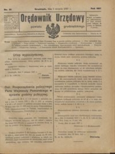 Orędownik Urzędowy Powiatu Grudziądzkiego 1927 nr 32