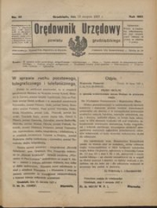 Orędownik Urzędowy Powiatu Grudziądzkiego 1927 nr 33