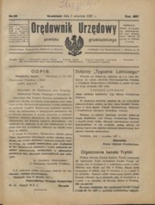 Orędownik Urzędowy Powiatu Grudziądzkiego 1927 nr 36