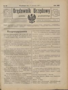 Orędownik Urzędowy Powiatu Grudziądzkiego 1927 nr 38
