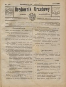 Orędownik Urzędowy Powiatu Grudziądzkiego 1927 nr 40