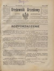 Orędownik Urzędowy Powiatu Grudziądzkiego 1927 nr 41