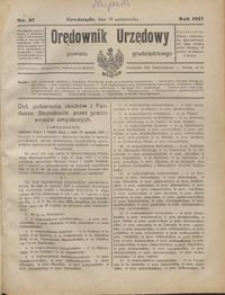 Orędownik Urzędowy Powiatu Grudziądzkiego 1927 nr 42