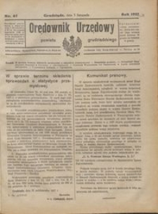Orędownik Urzędowy Powiatu Grudziądzkiego 1927 nr 45