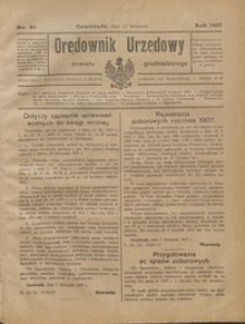 Orędownik Urzędowy Powiatu Grudziądzkiego 1927 nr 46
