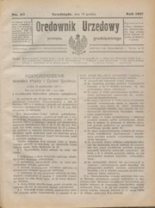 Orędownik Urzędowy Powiatu Grudziądzkiego 1927 nr 50