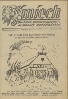 Śmiech: dodatek humorystyczny do Gazety Grudziądzkiej 1931.06.11 R. XII nr 7