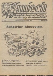 Śmiech: dodatek humorystyczny do Gazety Grudziądzkiej 1931.12.12 R. XII nr 15