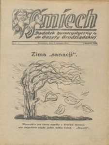 Śmiech: dodatek humorystyczny do Gazety Grudziądzkiej 1932.01.11 R. XIII nr 1