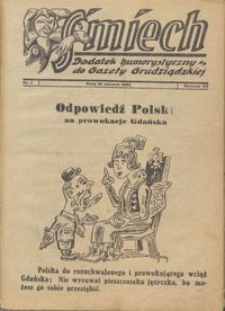 Śmiech: dodatek humorystyczny do Gazety Grudziądzkiej 1934.06.19 R. XV nr 7