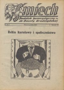 Śmiech: dodatek humorystyczny do Gazety Grudziądzkiej 1934.12.18 R. XV nr 14