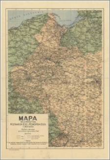 Mapa województwa poznańskiego i pomorskiego 1:800 000