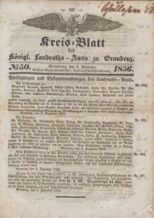 Kreis Blatt des Königlichen Landraths-Amts zu Graudenz 1856.12.05 nr 50