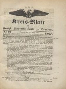 Kreis Blatt des Königlichen Landraths-Amts zu Graudenz 1867.03.22 nr 12