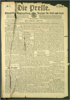 Die Presse 1907, Jg. 25, Nr. 1 Zweites Blatt