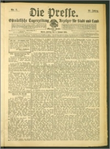 Die Presse 1907, Jg. 25, Nr. 3 Zweites Blatt