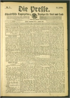 Die Presse 1907, Jg. 25, Nr. 4 Zweites Blatt