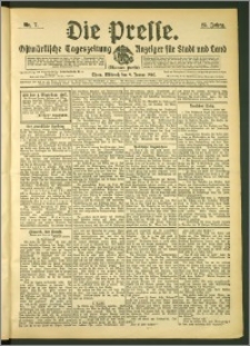 Die Presse 1907, Jg. 25, Nr. 7 Zweites Blatt