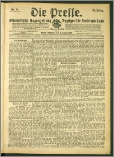 Die Presse 1907, Jg. 25, Nr. 14 Zweites Blatt