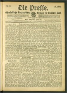 Die Presse 1907, Jg. 25, Nr. 15 Zweites Blatt