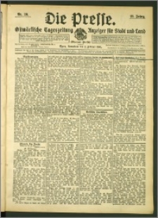 Die Presse 1907, Jg. 25, Nr. 28 Zweites Blatt