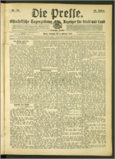 Die Presse 1907, Jg. 25, Nr. 29 Zweites Blatt, Drittes Blatt