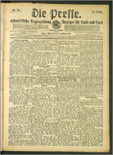 Die Presse 1907, Jg. 25, Nr. 37 Zweites Blatt