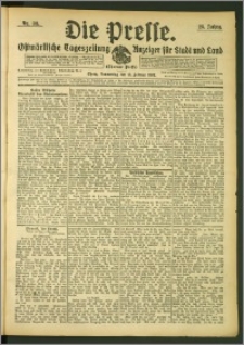 Die Presse 1907, Jg. 25, Nr. 38 Zweites Blatt