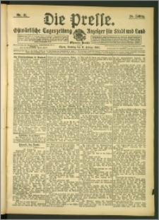 Die Presse 1907, Jg. 25, Nr. 41 Zweites Blatt, Drittes Blatt