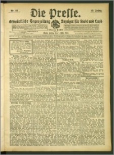 Die Presse 1907, Jg. 25, Nr. 51 Zweites Blatt