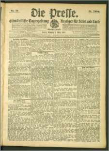 Die Presse 1907, Jg. 25, Nr. 54 Zweites Blatt