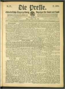 Die Presse 1907, Jg. 25, Nr. 57 Zweites Blatt