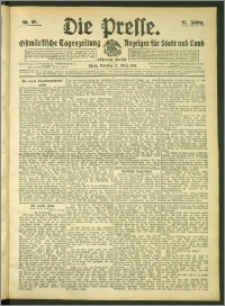 Die Presse 1907, Jg. 25, Nr. 60 Zweites Blatt