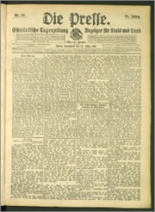 Die Presse 1907, Jg. 25, Nr. 70 Zweites Blatt + Beilagenwerbung