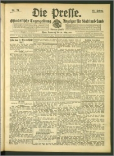 Die Presse 1907, Jg. 25, Nr. 74 Zweites Blatt