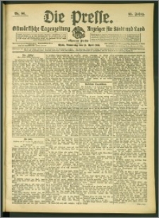 Die Presse 1907, Jg. 25, Nr. 90 Zweites Blatt