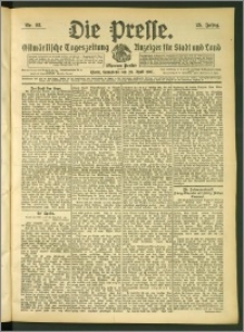 Die Presse 1907, Jg. 25, Nr. 92 Zweites Blatt