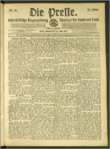 Die Presse 1907, Jg. 25, Nr. 95 Zweites Blatt