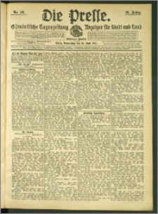 Die Presse 1907, Jg. 25, Nr. 96 Zweites Blatt, Drittes Blatt
