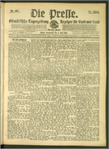 Die Presse 1907, Jg. 25, Nr. 104 Zweites Blatt, Drittes Blatt