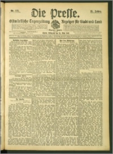 Die Presse 1907, Jg. 25, Nr. 112 Zweites Blatt, Drittes Blatt