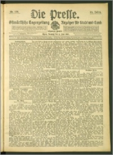 Die Presse 1907, Jg. 25, Nr. 134 Zweites Blatt