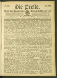 Die Presse 1907, Jg. 25, Nr. 142 Zweites Blatt