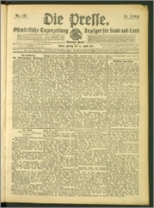 Die Presse 1907, Jg. 25, Nr. 143 Zweites Blatt