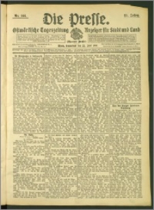Die Presse 1907, Jg. 25, Nr. 144 Zweites Blatt