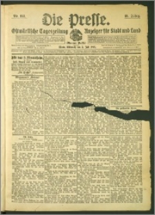 Die Presse 1907, Jg. 25, Nr. 153 Zweites Blatt