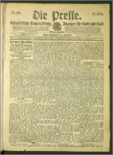 Die Presse 1907, Jg. 25, Nr. 154 Zweites Blatt