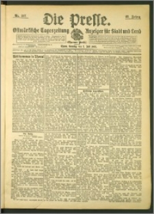 Die Presse 1907, Jg. 25, Nr. 157 Zweites Blatt, Drittes Blatt