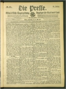 Die Presse 1907, Jg. 25, Nr. 160 Zweites Blatt