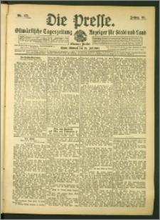 Die Presse 1907, Jg. 25, Nr. 171 Zweites Blatt
